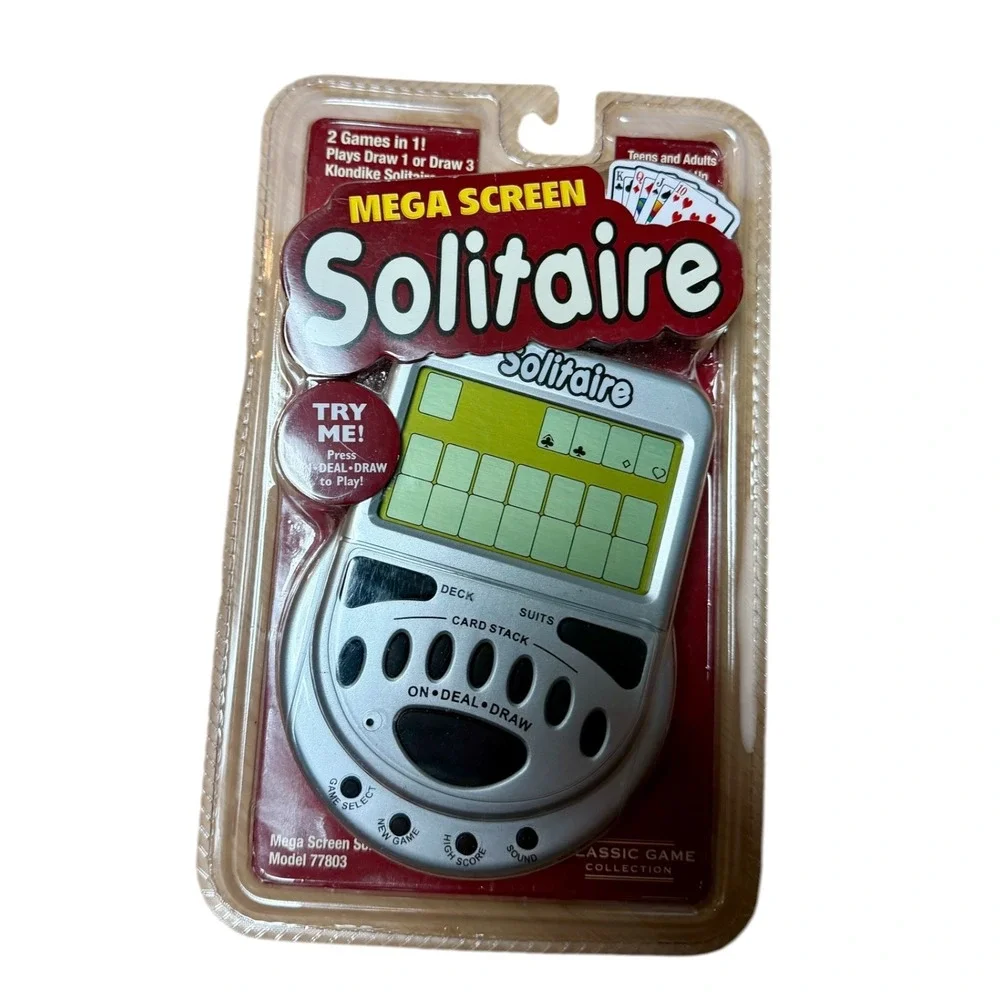 Mega Screen Solitaire 77803 Classic Electronic Handheld Game